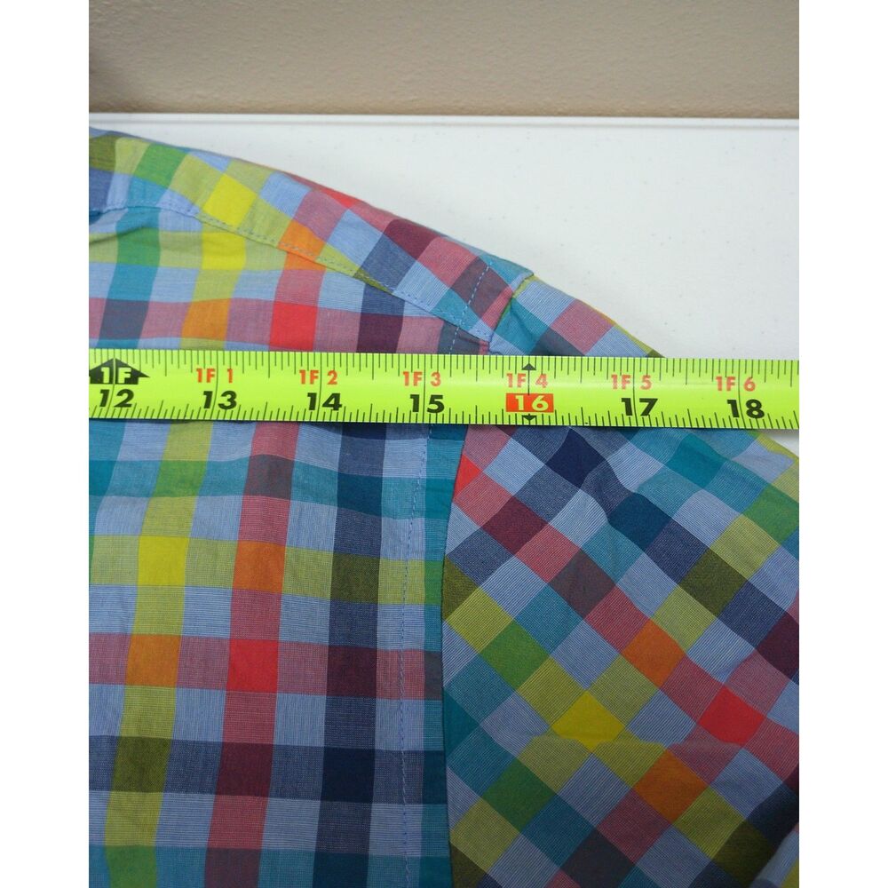 Bonobos Mens S Slim Fit Summer Weight Poplin Plaid Button Down Shirt Multicolor - Picture 5 of 10